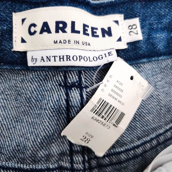 Anthropologie Carleen Floral Quilted Floral Straight Leg Jeans 28 NWT - Picture 9 of 9